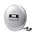 HOTT Portable CD Player for Home Travel and car with Stereo Headphones, Anti-Shock- Silver Used