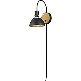 Maxim Lighting 12041ABBK Dawn - 1 Light Up Wall Sconce-12.5 Inches Tall and 7 Inches Wide, Finish Color: Antique Brass/Black