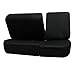 FH Group FB051BLACK115 Black Rear Split Flat Cloth Seat Cover (Multifunctional Airbag Compatible Full Set)