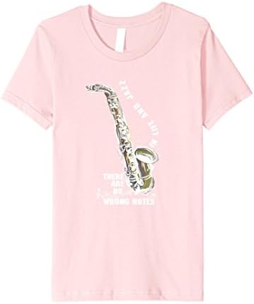 Kids No Wrong Notes In Life and Jazz T Shirt - Vintage Jazz Shirt 12 Pink