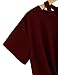 SweatyRocks Women's Loose Short Sleeve Summer Crop T-shirt Tops Blouse Burgundy#2 Small