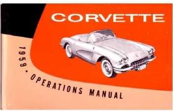 1959 CHEVROLET CORVETTE Owners Manual User Guide