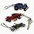 3 ~ Race Car Belt Clips / Zipper Pulls / Key Chains ~ Approx. 3.5" ~ Vinyl with Metal Clips ~ New ~ Party Favors, Prizes