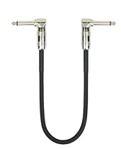 Kirlin Cable IPC-203PN-01/BK - 1 Foot - Right Angle 1/4-Inch Plugs Patch Cable
