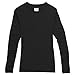 MERIWOOL Womens Base Layer 100% Merino Wool Midweight Long Sleeve Thermal Shirt Black