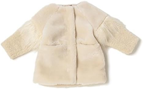 Amazon ノーカラーフェイクファーコート アイボリー L 1 130 コート ジャケット 通販