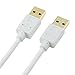 USB Cable Male to Male, SNANSHI USB 3.0 Cable Type A Male to A Male Cable in White 3M 10Ft