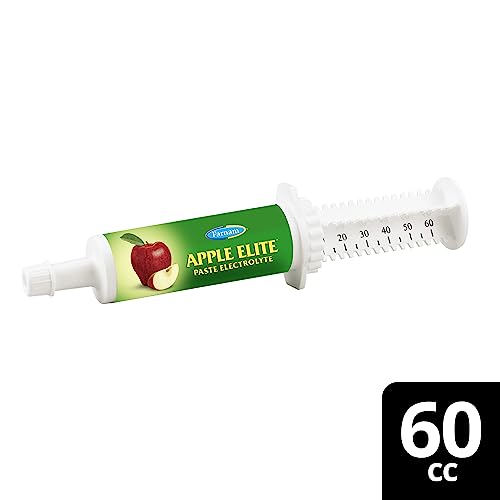 FARNAM APPLE ELITE ELECTROLYTE PASTE SUPPLEMENT FOR HORSES, REPLACES VITAL MINERALS, ENCOURAGES HYDRATION, NO ADDED SUGAR, 60 CC SYRINGE