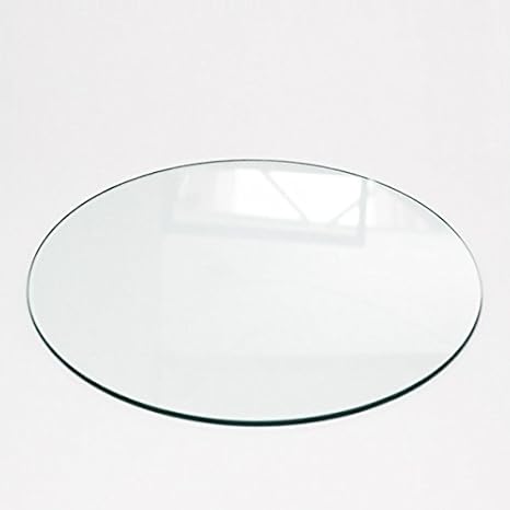 Veggi Möbel Tischplatte aus gehärtetem Glas,rund 80 cm x 10mm