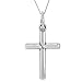 Ritastephens Children's Sterling Silver Baby Cross Pendant Kids Necklace 16 Inches