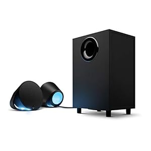 Logitech G560 PC Gaming Speaker System with 7.1 DTS:X Ultra Surround Sound, Game based LIGHTSYNC RGB, Two Speakers and…
