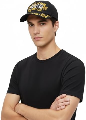 Versace Jeans Couture Black Signature Baseball Cap at Amazon Men's