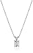 Amazon Collection Platinum-Plated Sterling Silver Emerald-Cut Swarovski Zirconia Pendant (1.5 cttw), 16