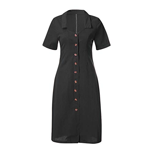 2 Duseedik+Womens+Button+Dresses+Summer