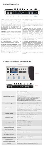 M-VAVE MK-300 Processador de Efeitos para Guitarra - Modelagem Neural 120 AMP/360 FX, Bateria 10h, Looper 300s, MIDI e Compatível com Kemper/Axe-FX (Preto)