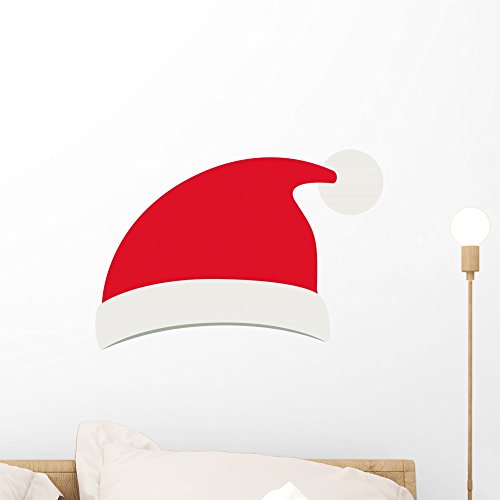 WallmonkeysSantas Hat Icon Merry Wall Decal Peel and Stick Holiday Graphics (18 in W x 15 in H) WM363034