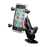 Ram Mount 1-Inch Diameter Ball Mount with Diamond Base and Universal X-Grip Cell/iPhone Holder - Non-Retail Packaging - Black