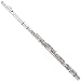 Mendini Nickel Silver Closed Hole C Flute with Stand, 1 Year Warranty, Case, Cleaning Rod, Cloth, Joint Grease, and Gloves - MFE-N+SD+PB