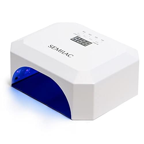 Semilac 48/24W LED UV Lamp for Gel Nails | Nail Dryer with 4 Curing Times, Digital Display, Detachable Base for Easy Manicure & Pedicure, Motion Sensor