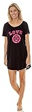 Rampage Womens Cotton Raglan Sleeve Flirty Sports Fan Nightshirt