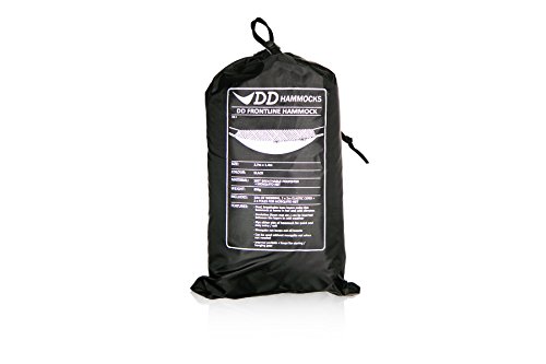 DD HAMMOCKSFrontline Hammock - Jet Black - Lightweight Jungle Hammock with Mosquito Net for Hiking Bushcraft & Outdoor Camping Adventure