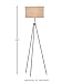 Amazon Brand – Rivet Mid-Century Modern Tripod Standing Floor Lamp with Drum Shade, Bulb Included, 58.25