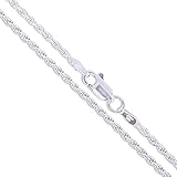 Sterling Silver Diamond-Cut Rope Chain 1.7mm Solid 925 Italy New Necklace 22