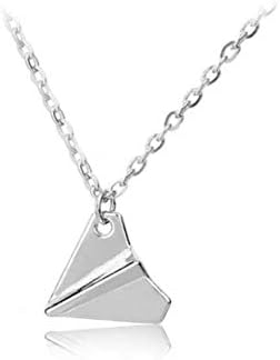 dc jewels British Popular Paper Airplane Necklace Snatch One Direction Pendant for Men & Women (Silver)