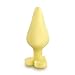 Blush Novelties Naughty Candy Heart - Smooth Satin Silicone Heart Shaped Bottom Anal Butt Plug Sex Toy for Men and Women - Yellow