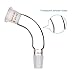 StonyLab Glass Distillation Adapter 105 Degree Bent with 24/40 Outer and Inner Joint