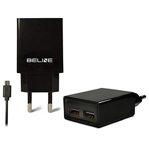 Durable Case with Strap Compatible with Beline Universal Dual-Port Charger & MicroUSB Cable - Black