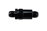 -6AN Billet Fuel Filter 6 AN Flare High Flow/Pressure Pump Fitting Black AN963-06B