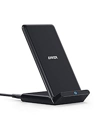 Anker Cargador inalámbrico rápido, soporte de carga inalámbrico de 10 W, certificado Qi, compatible con iPhone XR Xs Max XS X 8 8 Plus, carga rápida Galaxy S10 S9 S9+ S8 S8+ Note 9 Note 8, soporte PowerWave (no adaptador de CA)