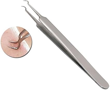 Stainless Steel Curved Hook Tipped Precision Tweezers