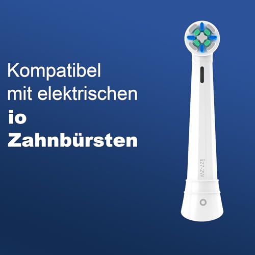 Pack of 10 IO Replacement Toothbrush Heads Compatible with Oral B IO 2/3/4/5/6/7/8/9/10 Electric Toothbrushes, Brush Head Compatible with Oral B IO for Cleaning Teeth (Black/White)