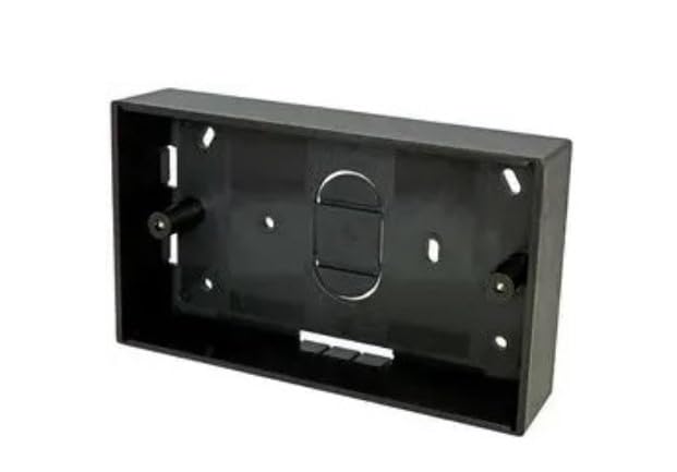 iSeventy9 Surface Mount Backbox Double Gang 32mm Deep Electrical Pattress Back Box - Black