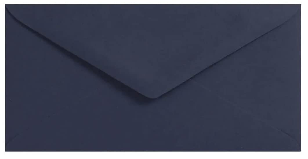 DL Coloured Envelopes for Greeting Cards Wedding Invitations Crafts Business Office 110mm x 220mm - Pack of 100 Envelopes (Navy Blue) — image 1