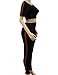 Akmipoem Women's 2 Pieces Outfits Crop Top and Long Pants Tracksuits Set Sportwear