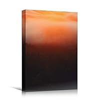 Canvas Wall Art Gradient Sunset Coastal Orange Photography Relax/Calm Romantics Sunset Warm - 12x18 inches