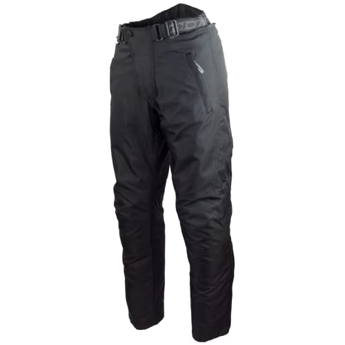 Roleff Damen 451xl Schwarze Motorradhose mit herausnehmbarem Thermofutter Protektoren und Weitenverstellung für Somme, Schwarz, 3XL EU