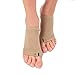 Metatarsal Compression Arch Support Sleeves - Cushioned Soft Elastic Reusable Gel Pad Fabric Socks for Flat Feet Pain Relief Arthritis Plantar Fasciitis - Women Men - Medium (Beige)