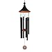 BLESSEDLAND Wind Chimes-6 Hollow Black Aluminum Metal Tubes Tuned 43'' -Windchime with S Hook for Indoor and Outdoor.