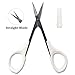 Eyebrow Scissors by AUMELO - 2PCS Stainless Steel Scissors for Eyelash Extensions Eyebrow Scissors with Protective Cap - 4 Inches