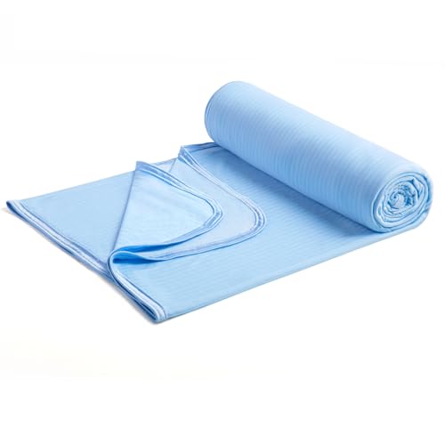 Marchpower Refreshing Blanket, 150 x 200 cm, Arc-Chill Natural Technology Summer Blanket Double-Sided Blanket Cozy and Refreshing Sofa Blanket, Qmax>0.5, Blue