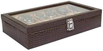 The Runner PU Leather Transparent Croc Finish Watch Box for 12 Watches