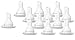 Even Flo Best For Baby 2115214 Classic Medium Flow Clear Silicone Nipples, 12pack