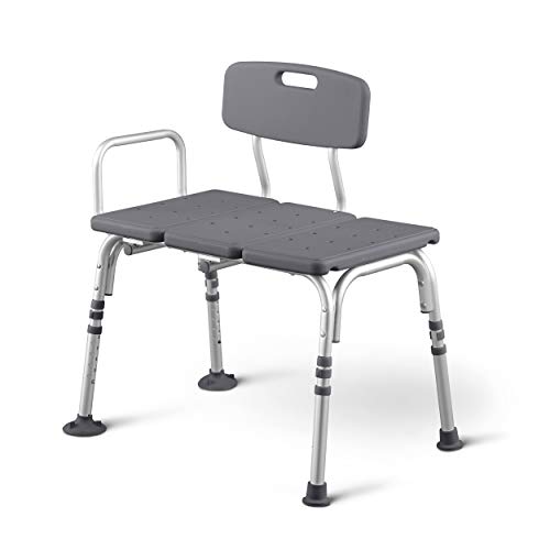 Medline Tub Transfer Bench, Shower Chair for Seniors is Adjustable