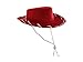 Nicky Bigs Novelties Kids 1950's Cowboy Hat Wide Brim- Toddler Cowgirl Hats - Birthday Halloween Dress Up Costume, Red, One Size