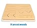 Large 3 Layer Suture Practice Pad Skin with 14 Wounds on Acrylic Base for Added Strength - New Skin Structure | Includes Layer of mesh for Added Strength | Will Not Easily Rip or Tear Doctors Nurses