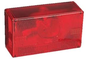TROPIC TRAILER Peterson 6279 LUC 10025L Left Hand Trailer Submersible Tail Light w/Plate Light Acrylic Lens and high Impact housing for Belljar Submersible Fits Trailers Over 80" Wide 6" L x 3-3/4" H x 2-1/4" D